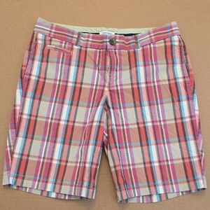 Dockers Pink and Blue Bermuda Shorts Lightweight Cotton